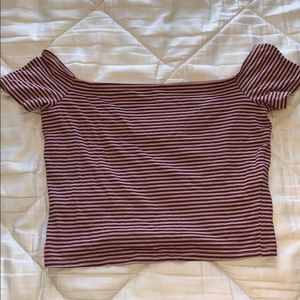 Off the shoulder cropped top